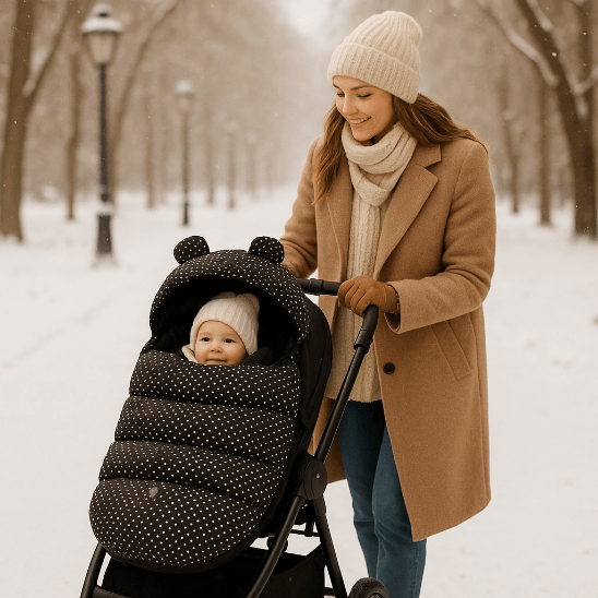 Chancelière Universelle Pour Poussette Hiver - 97x44 Cm, Imperméable, Coupe-Vent, Antidérapante - Compatible Toutes Poussettes, Bébé 6-36 Mois