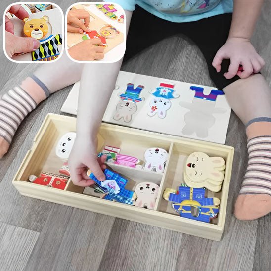Jouet bois - puzzle dressing - baby4lifestore