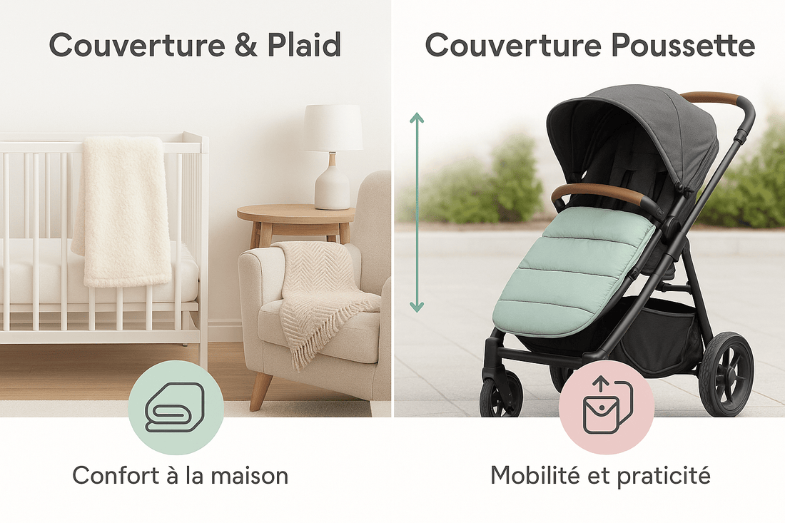 Comparatif : couverture naissance vs couverture poussette vs plaid - baby4lifestore