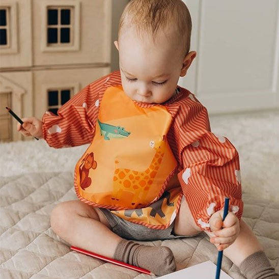 Bavoir | FeedingBib™ - baby4lifestore orange bavoir manger enfant