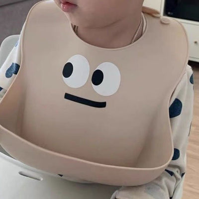 Bavoir bébé en silicone réglable – avec poche récupératrice