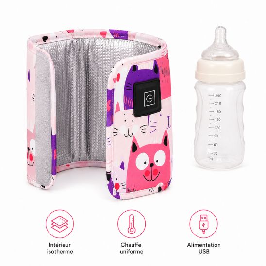 BottleWrap-Chauffe-Biberon-USB-rose