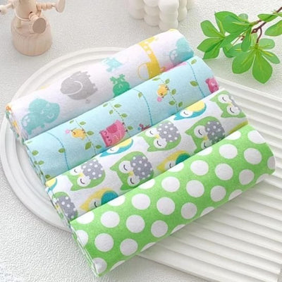 Lot de 4 langes bébé coton bio – 76×76 cm | FlanelleDo™