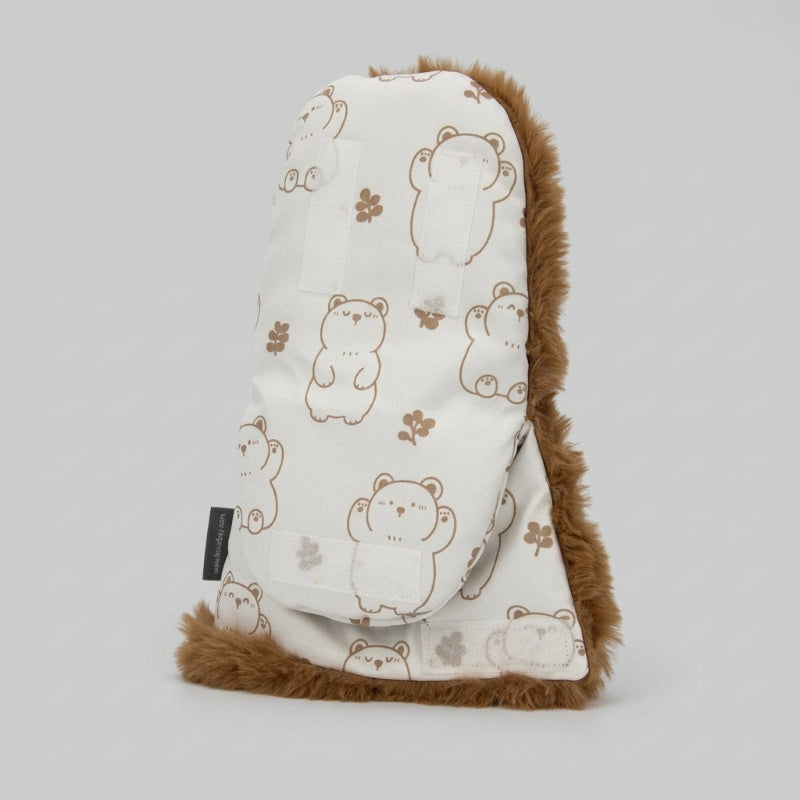 Manchon-de-Poussette-Hiver-Double-blanche-maman