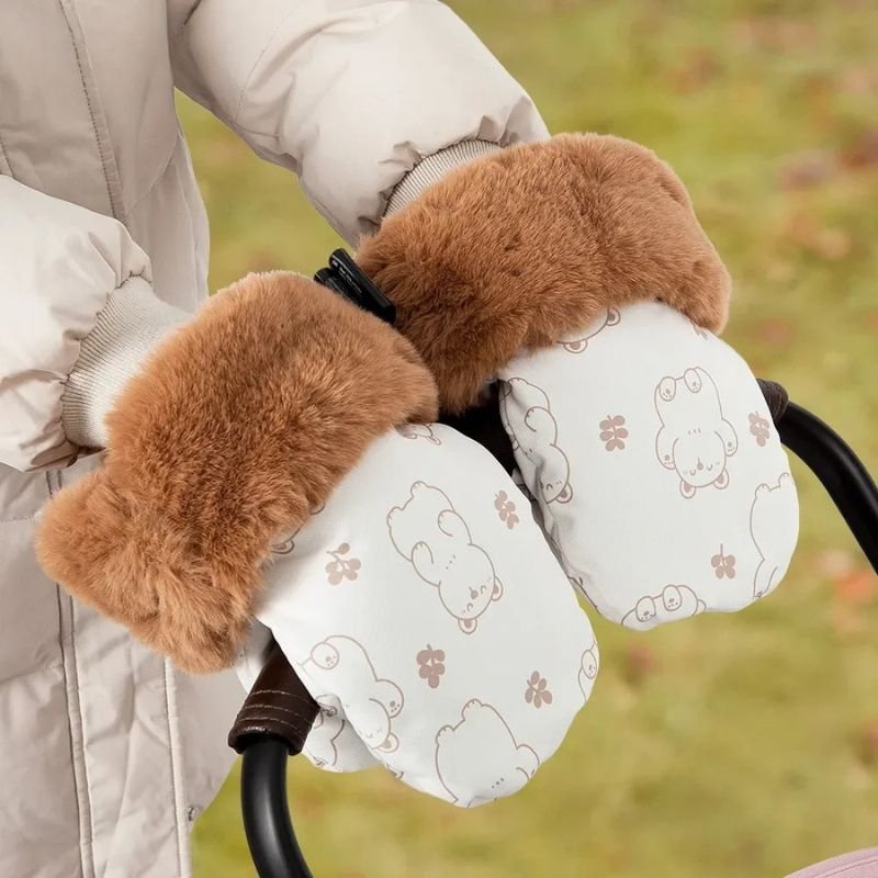 Manchon-de-Poussette-Hiver-Double-blanche-maman