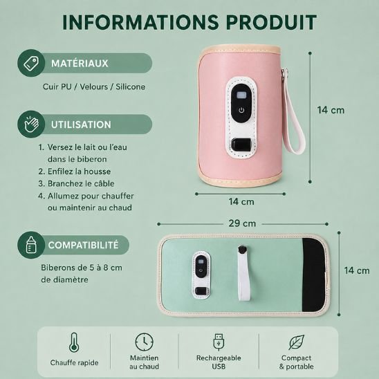 QuickHeat™ | Chauffe-Biberon Portable - BabyStoreforYou
