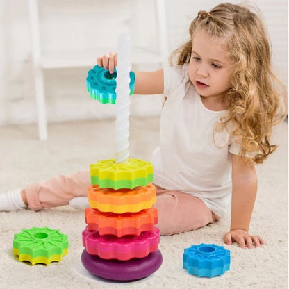 Jeux bébé - Tour arc - en - ciel rotative - baby4lifestore