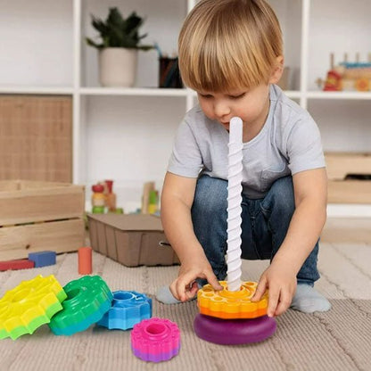 Jeux bébé - Tour arc - en - ciel rotative - baby4lifestore