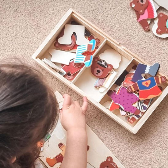 Jouet bois - puzzle dressing - baby4lifestore