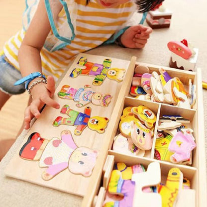 Jouet bois - puzzle dressing - baby4lifestore