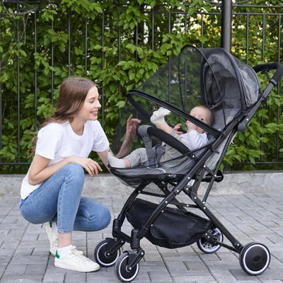 Moustiquaire Poussette Bébé – Protection Anti-Insectes Zippée