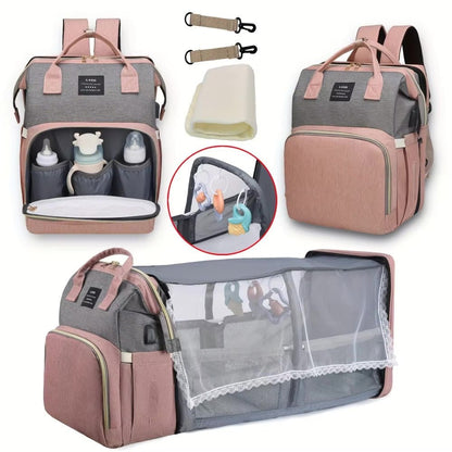 Sac à dos à langer 2-en-1 avec lit pour bébé - BabyStoreforYou
